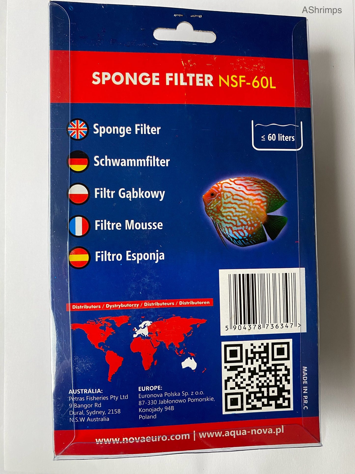 Aqua Nova sponsfilter 60L